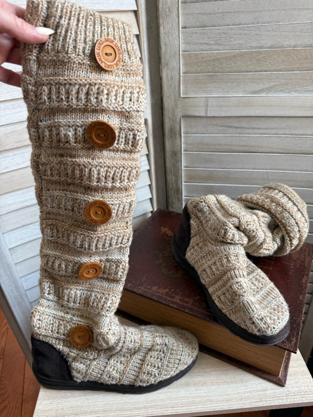 MUK LUKS Women's Miranda Boot Winter - Oatmeal - Sz 6